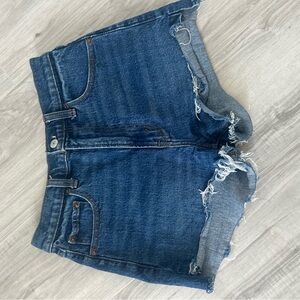Abercrombie & Fitch Mom Dark Blue Jean Shorts